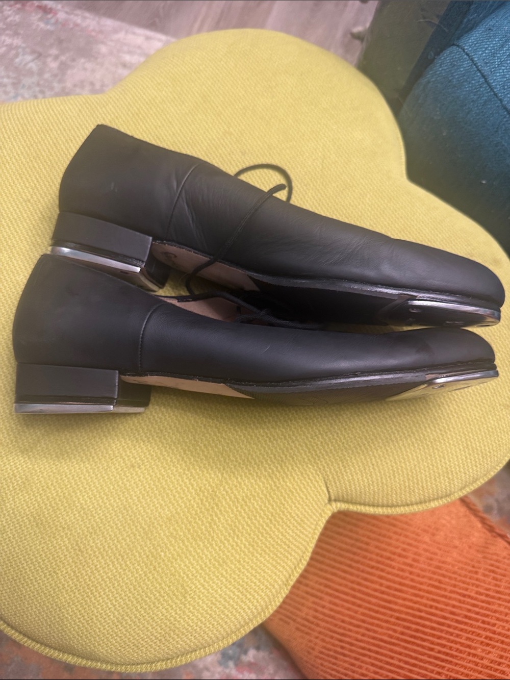 Mens Jazz Tap Leather Tap Shoes - Picture 2 of 7